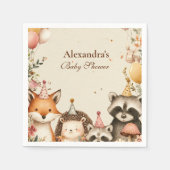 Woodland Party Animals Baby shower Servet (Voorkant)
