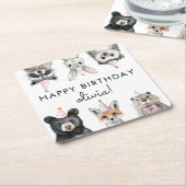 Woodland Party Animals Kartonnen Onderzetters (Schuin)