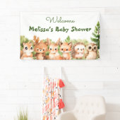 Woodland Party Baby shower Welkom Spandoek (Insitu)