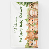Woodland Party Baby shower Welkom Spandoek (Verticaal)