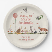 Woodland Party Dieren Roze Verjaardagsfeest