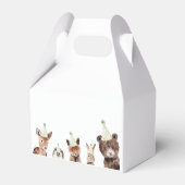 Woodland Party Dieren Verjaardag Bedankdoosjes (Achterkant)