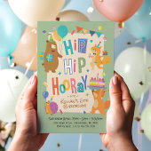 Woodland Party Dieren Verjaardagsfeest Kaart