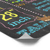 Woodland Party poster voor eerste verjaardag (Hoek)