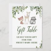 Woodland Party Sign - Cadeaubordbord 5x7 Kaart (Voorkant)