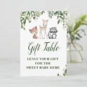 Woodland Party Sign - Cadeaubordbord 5x7 Kaart (Staand voorkant)