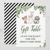 Woodland Party Sign - Cadeaubordbord 5x7 Kaart (Voorkant / Achterkant)