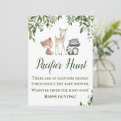 Woodland Party Sign - Fopspeen Hunt Game Sign 5x7 Kaart (Staand voorkant)