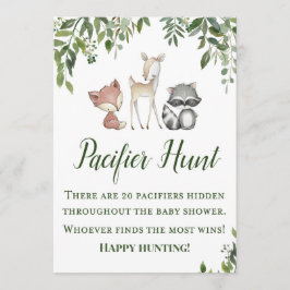 Woodland Party Sign - Fopspeen Hunt Game Sign 5x7 Kaart
