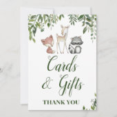 Woodland Party Sign - Kaarten en geschenken teken  (Voorkant)