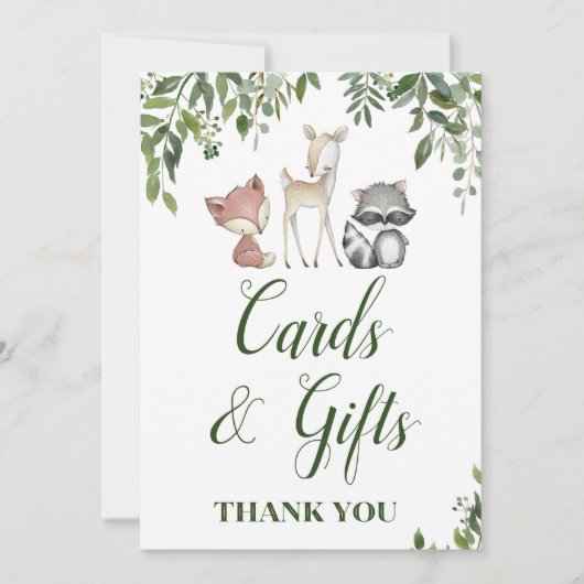 Woodland Party Sign - Kaarten en geschenken teken  (Voorkant)