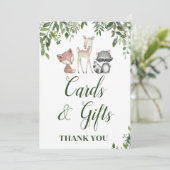 Woodland Party Sign - Kaarten en geschenken teken  (Staand voorkant)