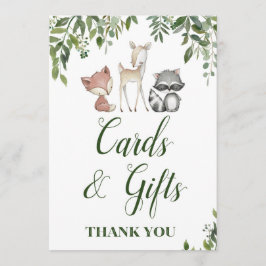 Woodland Party Sign - Kaarten en geschenken teken 