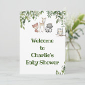 Woodland Party Sign - Welkomstbord 5x7 Kaart (Staand voorkant)