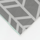 Woodland Patchwork Deer. - Mint/Navy/grijs Fleece Deken (Hoek)