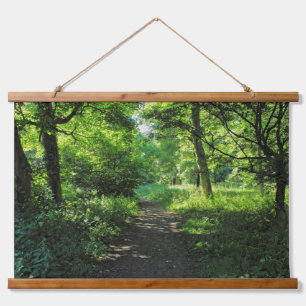 Woodland Path. Blackweir Bossen, Cardiff, Wales. Hangend Wandkleed