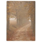 Woodland Path gelinkt door Autumn Trees Foto Klembord (Achterkant)