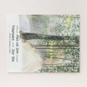 Woodland Path - Gepersonaliseerde Waterverf Kerstm Legpuzzel (Horizontaal)