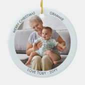 Woodland Path Waterverf Persoonlijke foto Keramisch Ornament (Achterkant)