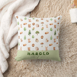 Woodland Patroon Baby Jongen Kinderkamer Decor Kussen