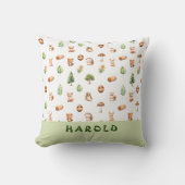 Woodland Patroon Baby Jongen Kinderkamer Decor Kussen (Voorkant)
