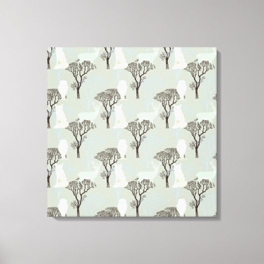 Woodland Pattern Canvas Afdruk (Voorkant)