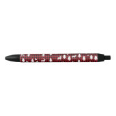 Woodland Pattern: Red Buffalo Plays Zwarte Inkt Pen (Voorkant)