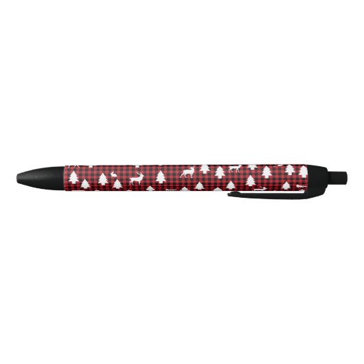 Woodland Pattern: Red Buffalo Plays Zwarte Inkt Pen (Bodem)