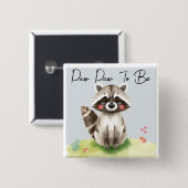 Woodland Paw Paw wordt Baby shower Vierkante Button 5,1 Cm (Voorkant /achterkant)