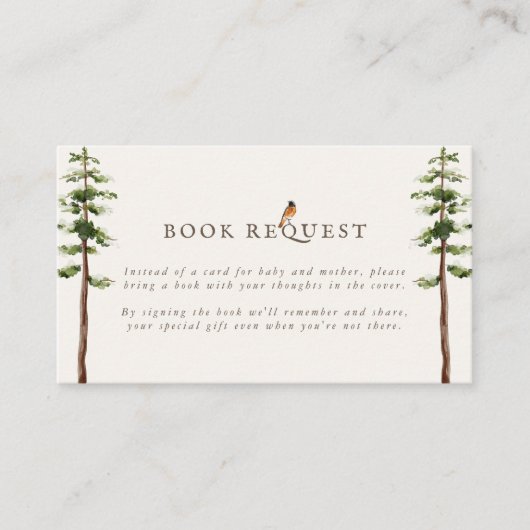 Woodland Peaceful Forest Boeken voor Baby Informatiekaartje (Voorkant)