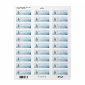 Woodland Penguin Christmas Gift Label (Full Sheet)