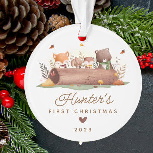 Woodland Photo Baby's Eerste Kerstmis Ornament