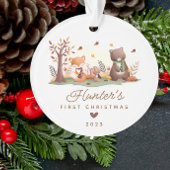 Woodland Photo Baby's Eerste Kerstmis Ornament