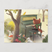 Woodland Pianist Aankondigingskaart (Voorkant)