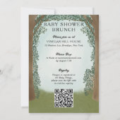 Woodland Picknick Baby shower Brunch Uitnodiging (Achterkant)