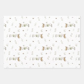 Woodland Picnic | Baby shower van bosdieren Inpakpapier Vel (Voorkant 2)