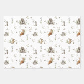 Woodland Picnic | Baby shower van bosdieren Inpakpapier Vel (Voorkant)