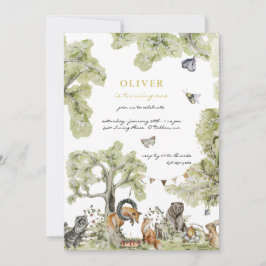 Woodland Picnic | Birthday Forest Animals Kaart