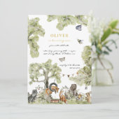 Woodland Picnic | Birthday Forest Animals Kaart (Staand voorkant)