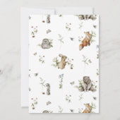 Woodland Picnic | Birthday Forest Animals Kaart (Achterkant)