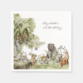 Woodland Picnic | Birthday Forest Animals Servet