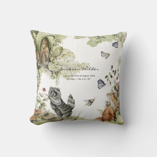 Woodland Picnic | Bosdierentuin Kussen (Voorkant)