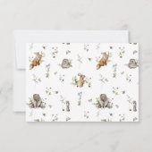 Woodland Picnic | Foto van bosdieren Bedankkaart (Achterkant)