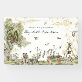 Woodland Picnic | Welkomstwoord bos Baby shower Spandoek