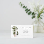 Woodland Pine Bomen Luier Raffle Ticket Informatiekaartje (Staand voorkant)