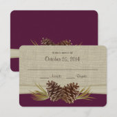 Woodland Pine Cones Deep Plumb Response Kaart (Voorkant / Achterkant)