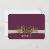 Woodland Pine Cones Deep Plumb Response Kaart (Achterkant)