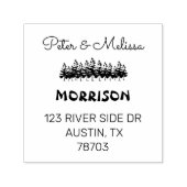 Woodland Pine Forest familienaam Zelfinktende Stempel (Design)