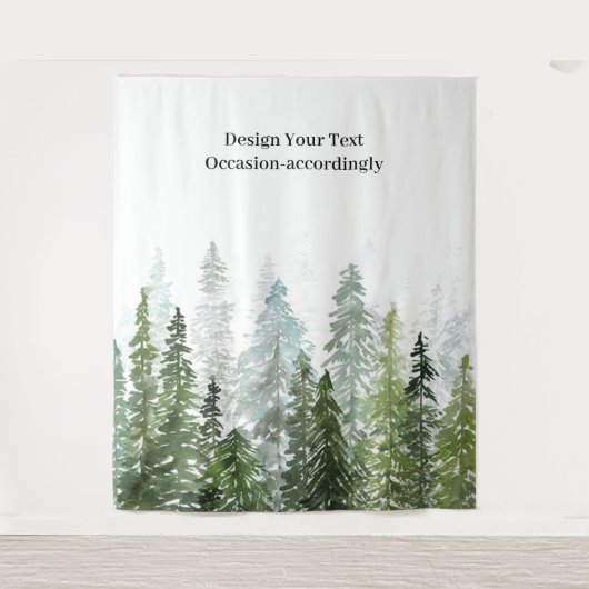 Woodland Pine Forest Fotobehang Foto Achtergrond Wandkleed (Voorkant)