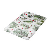 Woodland Pine & Red Berries Holiday Design Badmat (Gekanteld)